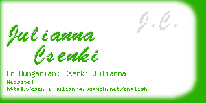 julianna csenki business card